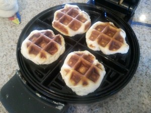 Cooked halved Grands biscuits