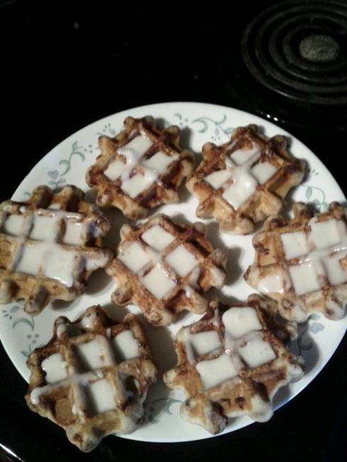 Cinnamon Roll Waffles