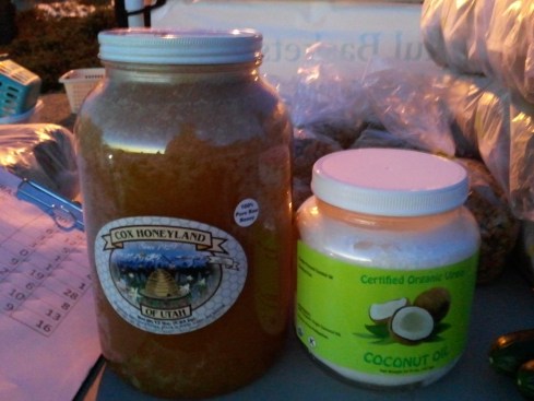 Bountiful Baskets honey and coconut oil