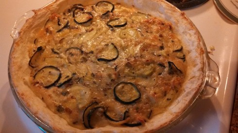 Zucchini & Yellow Squash Quiche with Mashed Potato Crust