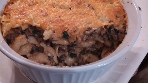 Baked Cheeseburger Spinach Macaroni