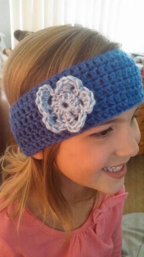 Headband on younger daughter